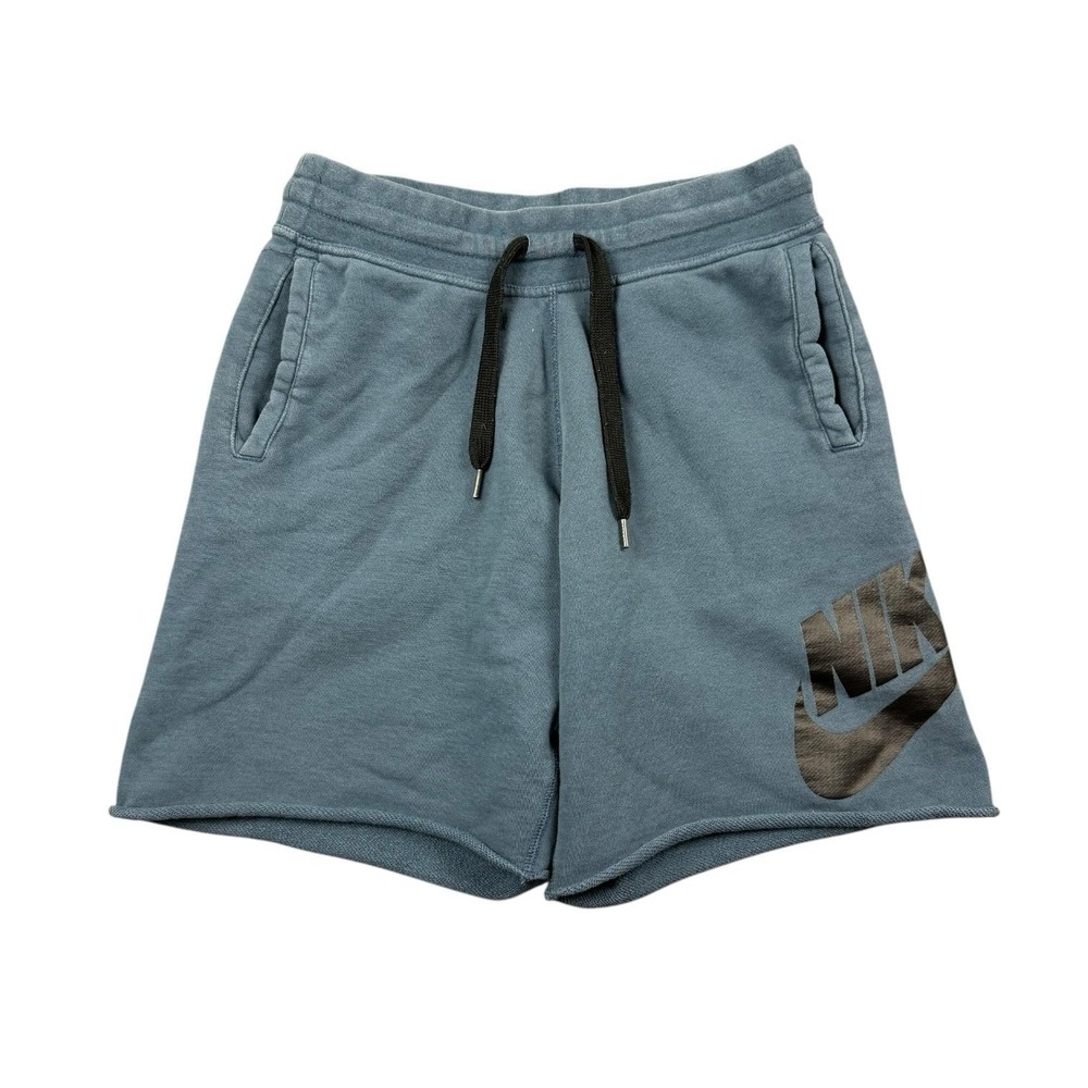 Nike Men's Blue Drawstring Fleece Shorts